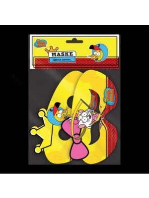 Feyza Design Kral Şakir ve Canan Temalı Karton Parti Maskesi Çift Paket