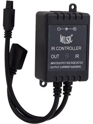 Starseven Ir Kontrol Kumandalı Renk Değiştiren Müziğe Sese Duyarlı Rgb LED Kontrol Cihazı