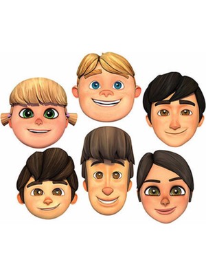 Feyza Design Renkli Karton Maske Çocuklar Için Eğlenceli ve Güzel Tasarım