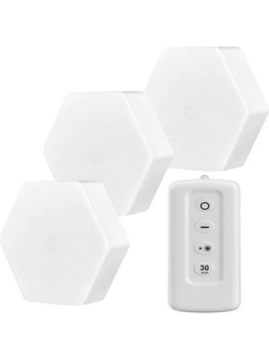 Starseven MX-359 Üçlü Altıgen Kumandalı Pilli Dokunmatik Tezgah Altı LED Aydınlatma