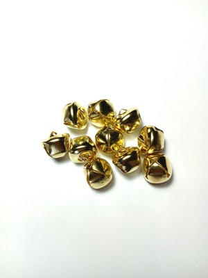 Be Beauty 10 Adet 2,5 cm Altın Renkli Metal Jingle Bells Basık Çan Zil Yılbaşı Parti Süslemesi Için Mini Çan
