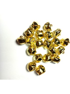 Be Beauty 20 Adet 2,5 cm Altın Renkli Metal Jingle Bells Basık Çan Zil Yılbaşı Parti Süslemesi Için Mini Çan