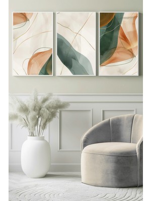 Dalgaların Sessiz Dansı 3’lü Kanvas Tablo