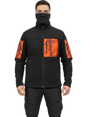 Mysia Outdoor Siyah Orman Desen Soft Shell Taktik Polar Mont Avcı 7 Cep