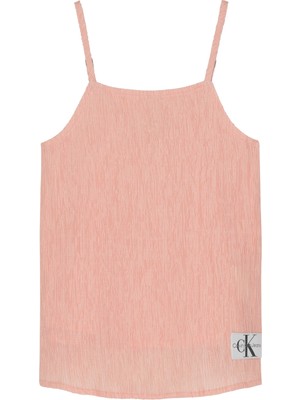 Calvin Klein Kadın Pembe Calvin Klein Crınkle Strap Top Kadın Pembe T-Shirt