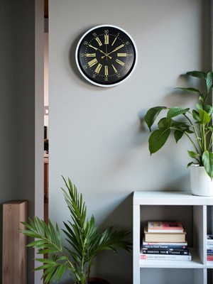 SHC4200 Zentime 36 cm Beyaz Dekoratif Duvar Saati