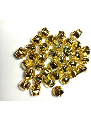 Seçilir Altın Renkli 100 Adet 2,5 cm Metal Jingle Bells Basık Çan Zil Yılbaşı Parti Süslemesi Için Mini Çan