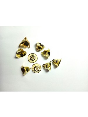 Seçilir Altın Renkli 10 Adet 2,5 cm Metal Jingle Bells Düz Çan Zil Yılbaşı Parti Süslemesi Için Mini Çan