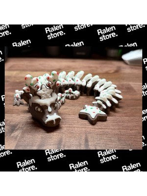 Ralen Oynar Eklemli Yılbaşı Ren Geyiği Figürü – Esnek ve Hareketli 3D Baskı Dekor