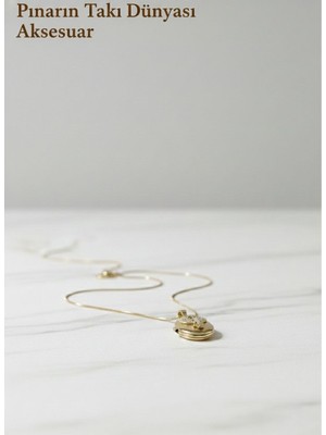 Zirkon Taşlı Çelik Gold Anka Kuşu Modern Şık Kadın Kolye