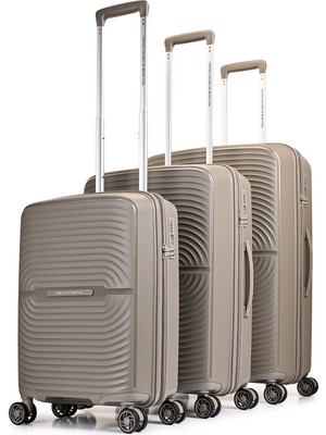 United Colors Of Benetton Kırılmaz 3'lü Valiz Seti – Ultra Hafif Polipropilen Tsa Kilit, Darbeye Dayanıklı