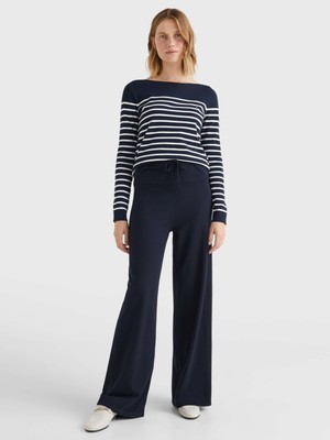 Tommy Hilfiger Kadın Siyah Tommy Hilfiger Herıtage Boat Neck S Kadın Siyah Kazak