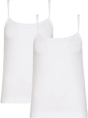 Calvin Klein Kadın Beyaz Calvin Klein Camısole 2pk Kadın Beyaz T-Shirt
