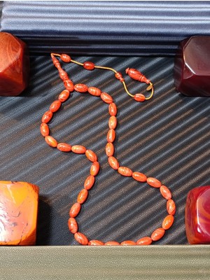 Anemore Collection Burak Özecik Usta Yapımı Sıkma Kehribar Tesbih