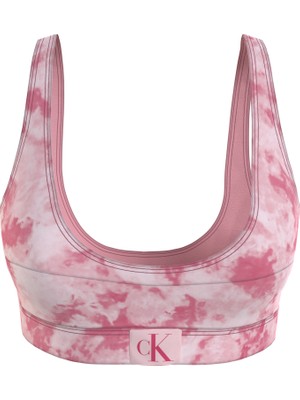 Calvin Klein Kadın Pembe Calvin Klein Bralette-Rp-Prınt Kadın Pembe Bikini Üstü