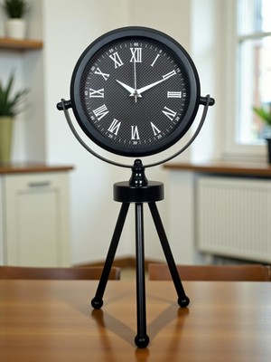 SHC4200 Zentime Siyah Zarif Üç Ayaklı Masa Saati