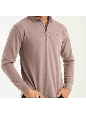 Lacoste Polo Uzun Kol Kahverengi Regular Fit