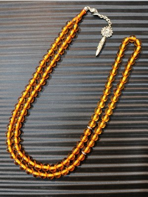 Anemore Collection 99'lu Çubuk Kehribar Tesbih Özel Yapım