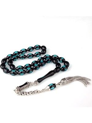 Alpaga Mine Püsküllü Sürmeli Model Ateş Kehribar Tesbih