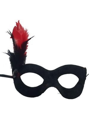 Feyza Design Siyah Kadife Tüylü Parti Maskesi, Şıklık ve Eğlence Için Mükemmel Seçim