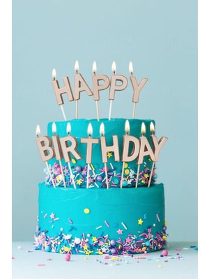 Feyza Design Renkli Doğum Günü Mum Seti, Kutlama ve Parti Dekorasyonu Için
