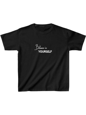 Giyim Center Unisex Çocuk Baskılı T-Shirt - Siyah