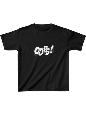 Giyim Center Unisex Çocuk Baskılı T-Shirt - Siyah