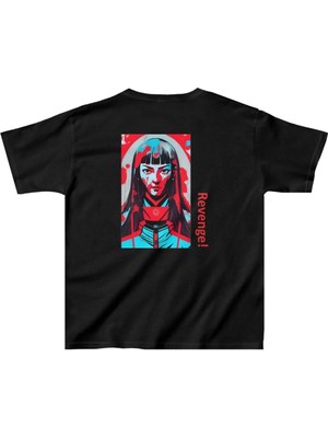 Giyim Center Unisex Çocuk Baskılı T-Shirt - Siyah