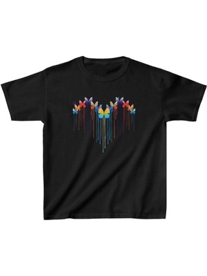 Giyim Center Çocuk Unisex Baskılı T-Shirt - Siyah