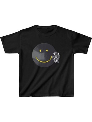 Giyim Center Unisex Çocuk Baskılı T-Shirt - Siyah