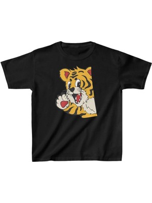 Giyim Center Unisex Çocuk Baskılı T-Shirt - Siyah