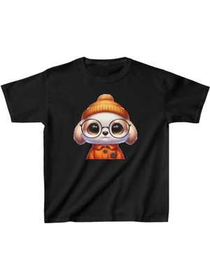 Giyim Center Unisex Çocuk Baskılı T-Shirt - Siyah