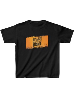 Giyim Center Unisex Çocuk Baskılı T-Shirt - Siyah