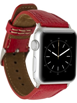 Mulvxurg  URG02 Apple Watch Uyumlu Deri Kordon 38-40-41MM Erc2 Kırmızı (Mulvix)