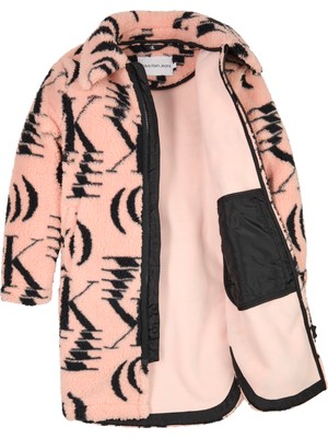Calvin Klein Kadın Pembe Calvin Klein Monogram Aop Teddy C Kadın Pembe Mont