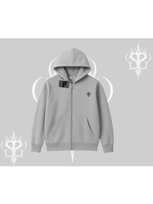 Tarzsokak Beyaz Hırka Sweatshirt Özel Logolu