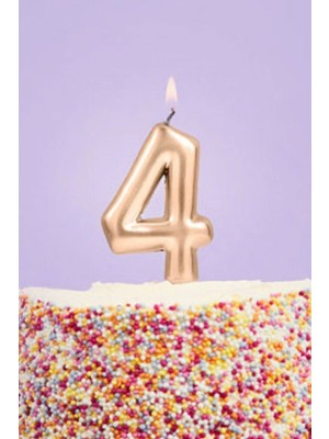 Feyza Design Şık Altın Rakamlı Mum, Zarif Dekorasyon ve Hediye Seçeneği