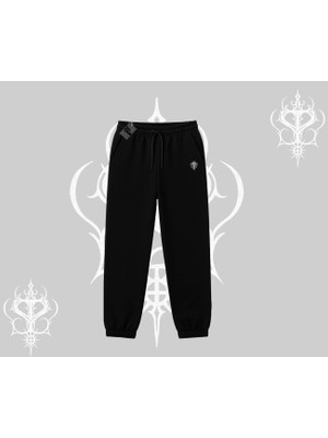 Beyaz Lastikli Eşofman Altı Özel Logolu