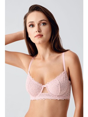 NEWBRA LINGERIE Kadın Desteksiz C Cup Dantelli Sütyen, 348400