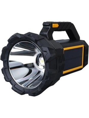W5191 Solar Şarjlı El Feneri Uzun Mesafe Işıldak