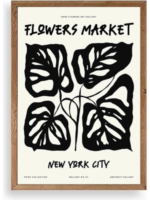 Yaprak Ahşap Çerçeveli Tablo