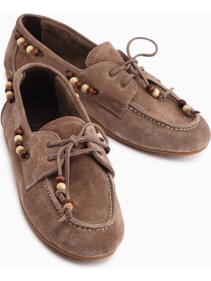 Limoya Liah Hakiki Deri Vizon Kadın Loafer Ayakkabı