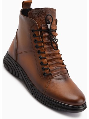 Limoya Jina Hakiki Deri Taba Bağcıklı Kadın Bot