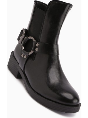 Limoya Janis Siyah Tokalı Kadın Bot