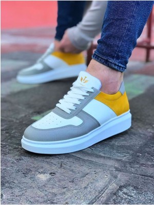Seçkin Trend Beyaz Sarı Erkek Casual Ayakkabı