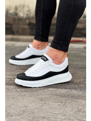 Seçkin Trend Beyaz Siyah Beyaz Erkek Ayakkabı