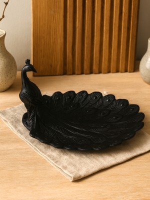 Tavus Kuşu Şeklinde Takı Kutusu Masaüstü Organizeri