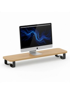 Prexua Upster Ahşap Monitör Standı - Ergonomik Monitör Yükseltici - Large - UPS10090