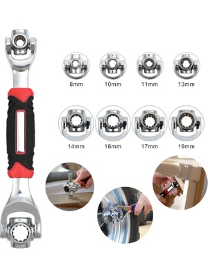 Just Cheap Store 360 ° Döner Başlıklı Çok Fonksiyonlu Soket Anahtar