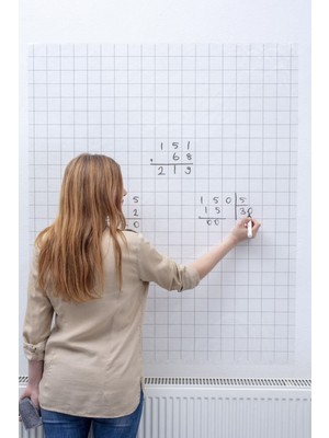 100X120 cm Kareli Statik Akıllı Kağıt Tahta ve Silgili Kalem Hediye